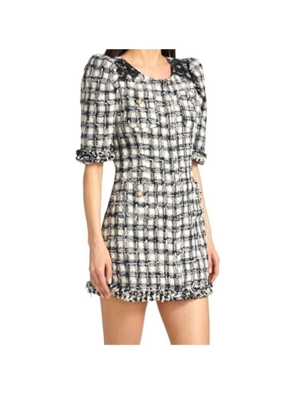 Loveshackfancy Hermosa Plaid Tweed Mini Dress